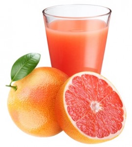 grapefruit juice in glass